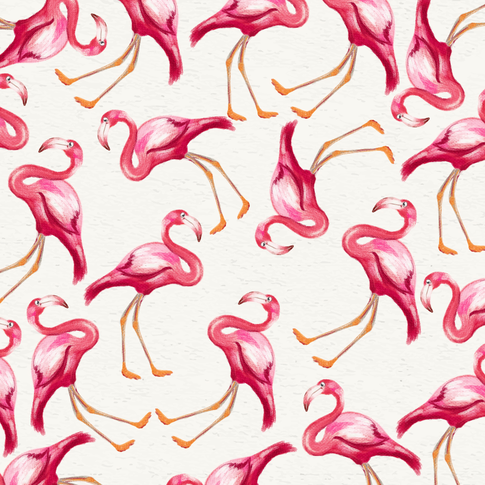 Watercolor background with flamingos Photoshop brush