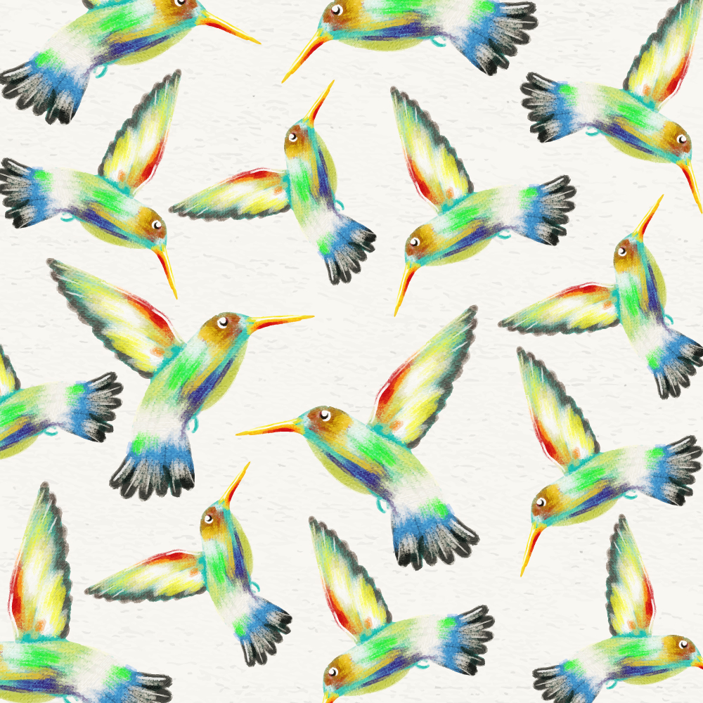 Watercolor background with hummingbirds Photoshop brush