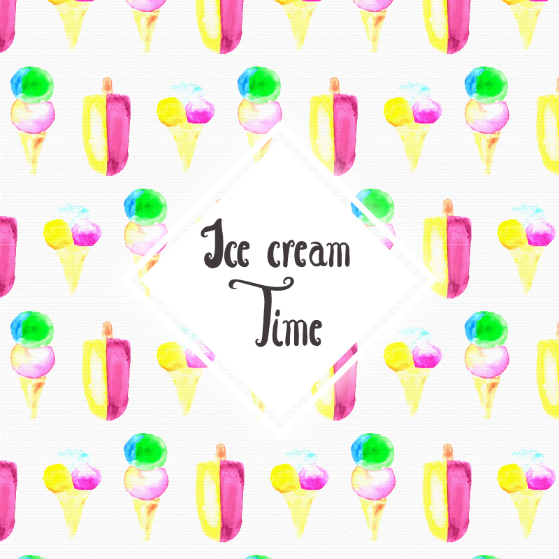 Watercolor Ice cream background Photoshop brush