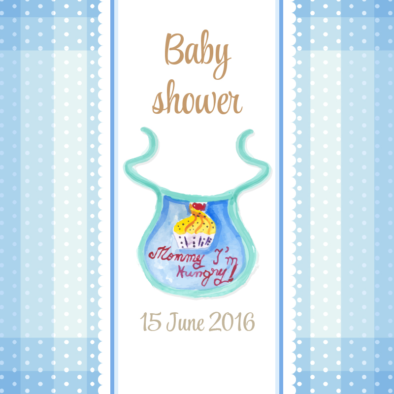 Watercolor baby shower Photoshop brush