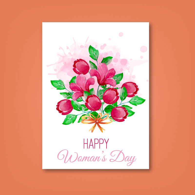 Women's Day Romantic  Card Photoshop brush